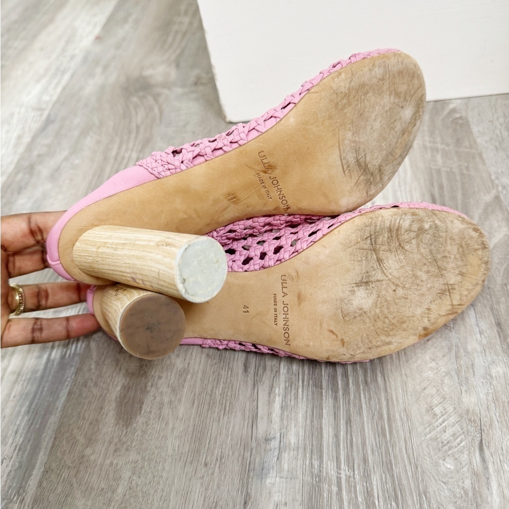 Ulla Johnson Zaria Woven Leather High Heel - Picture 7 of 8